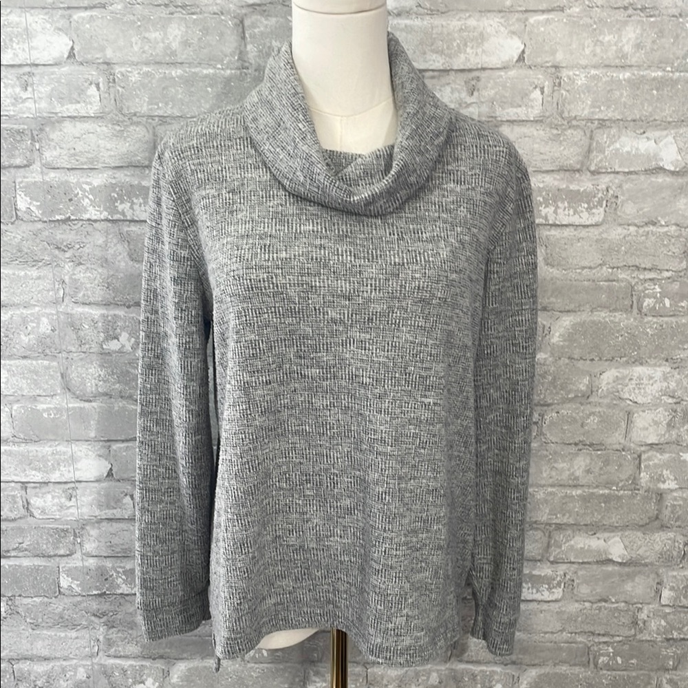 W5 Gray Cowl Neck Sweater with Relaxed Fit